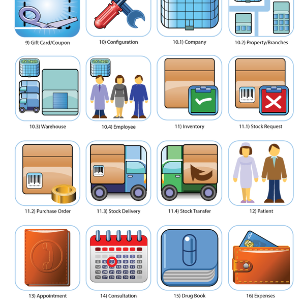 Icons for a website
