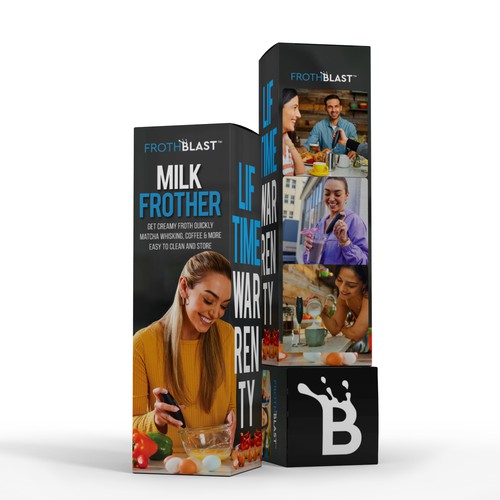 "Design a BOX design for MILK FROTHER  product" Ontwerp door interaksi