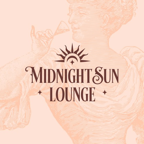 Midnight Sun Lounge logo for Dawson City, Yukon! Design by najetounis