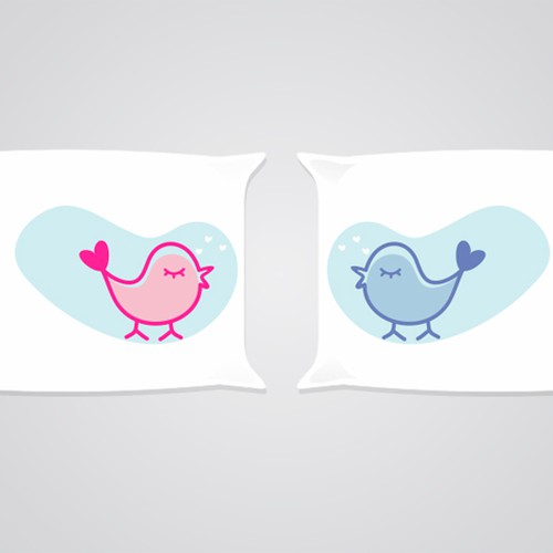 Looking for a creative pillowcase set design "Love Birds" Design by theommand