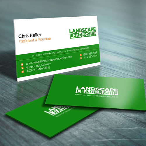 New BUSINESS CARD needed for Landscape Leadership--an inbound marketing agency Ontwerp door HYPdesign