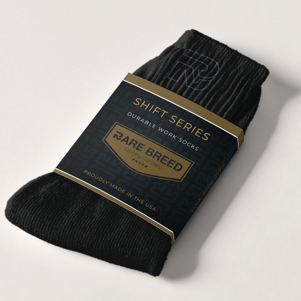 Design by MT kech titled "Premium Sock Label Design – Bare Breed"