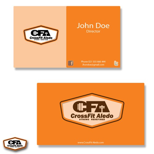Design di CrossFit Aledo needs new business cards! Guaranteed Contest  di Wlfdone