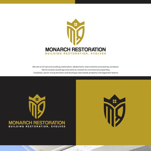 Design a modern clean logo package for a restoration company Design by Danny A