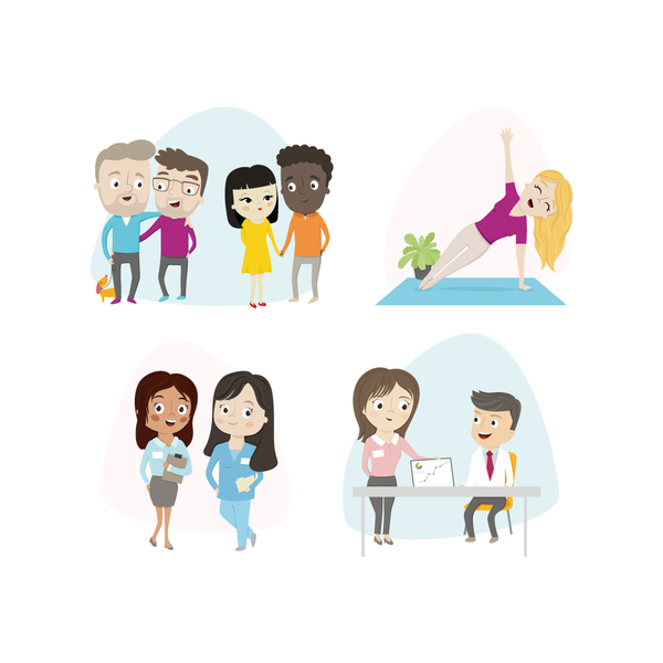 Lifestyle characters for website