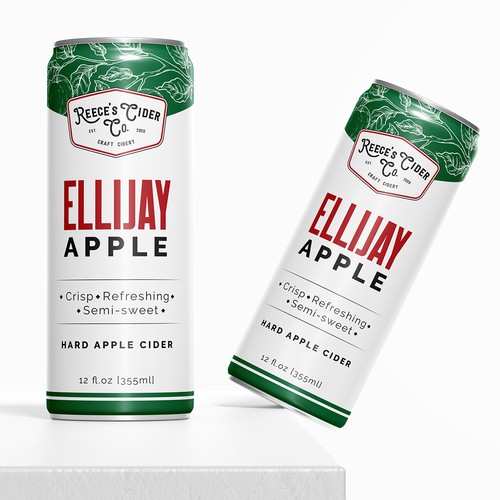 modern Hard apple cider can label Design by Shark1@