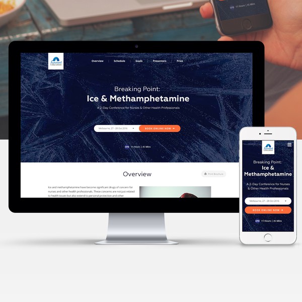 Design by Shautcou titled "Landing Page Design for Conferences and Seminars"