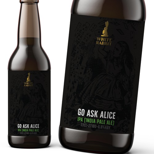 Designs | The White Rabbit needs a luxurious Beer Label | Product label ...
