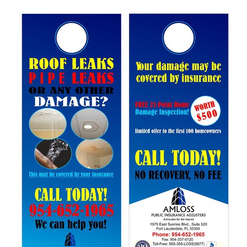 Designs | Help Amloss Public Adjusters with a new postcard or flyer ...