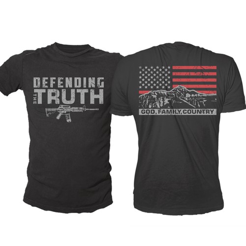 Develop a patriotic shirt that represents: The individual patriot, God, Family, Country Design by -Diamond Head-