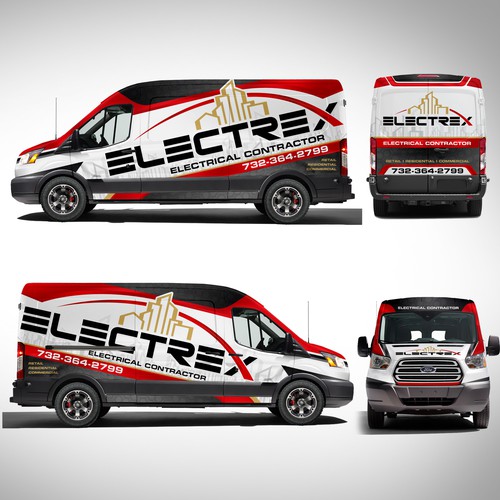 Electrical Contractor Trucks Design by J.Chaushev