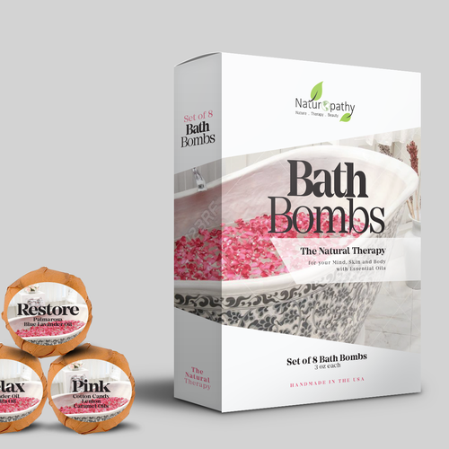 Design a Gift Package for Naturopathy Bath Bombs Réalisé par artiss03