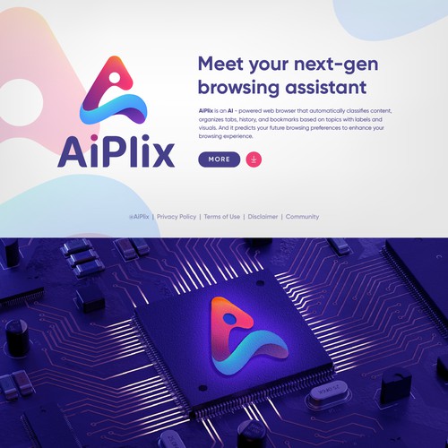 Designs aiplix a logo for an ai powered web browser logo design
