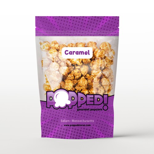 Lets make a POPPIN' popcorn bag design! Design by MishkaBooo design