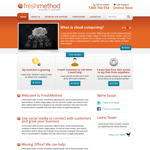 Freshmethod needs a new Web Page Design Design by smilledge