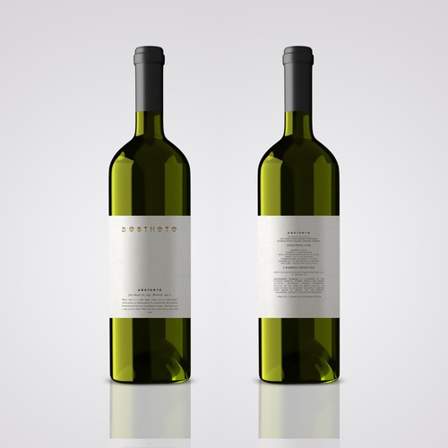 Minimalistic wine label needed Réalisé par Alem Duran