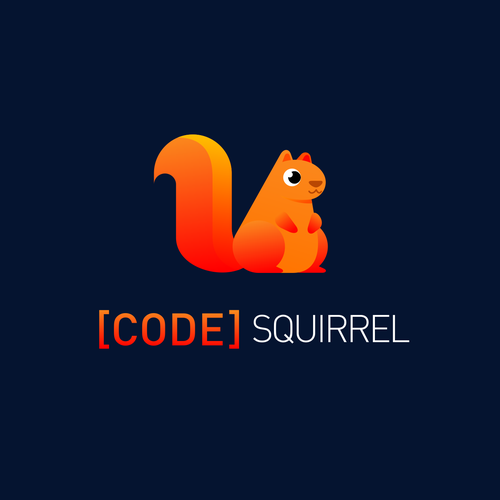 Playful and professional squirrel logo for a software development company Design by illergo