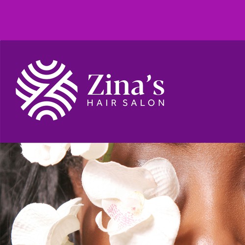 Showcase African Heritage and Glamour for Zina's Hair Salon Logo Réalisé par Vectorino