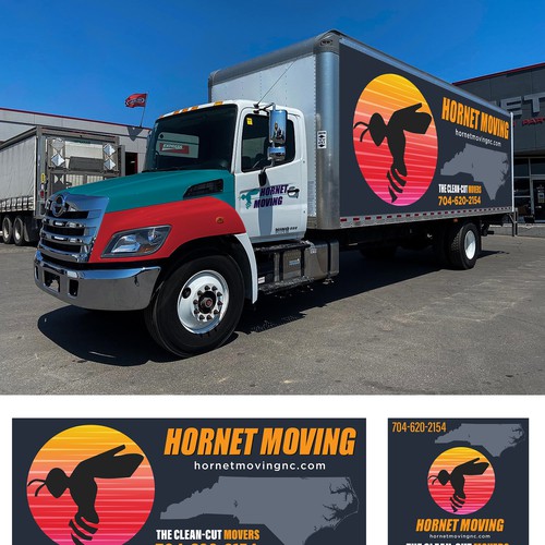 Hornet Moving truck Wrap Design by Logicainfo ♥