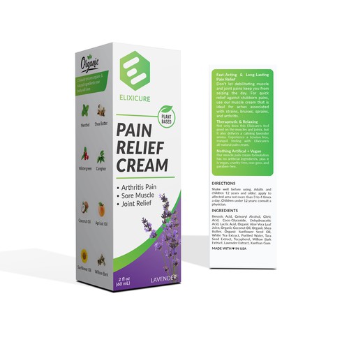 Pain Relief Cream Packaging Design réalisé par Shisiouk