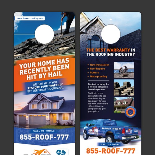 Hail Storm Damage Door Hanger