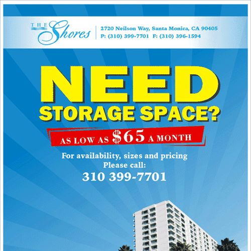 The Shores Storage Flyer Design by manavgupta