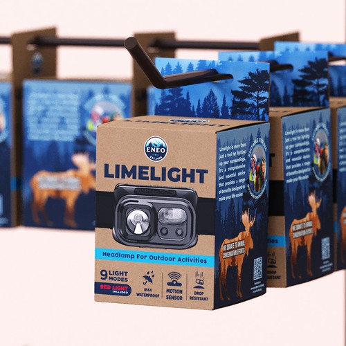 Design the packaging a outdoor headlamp where proceeds are donated to save american wildlife Design by Design Warlord