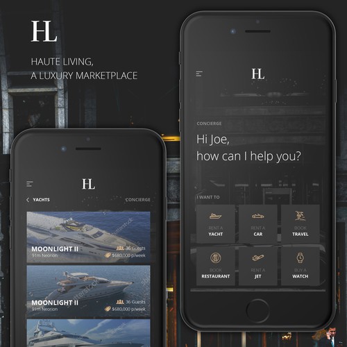 Luxury Mobile App Design por Joe B.