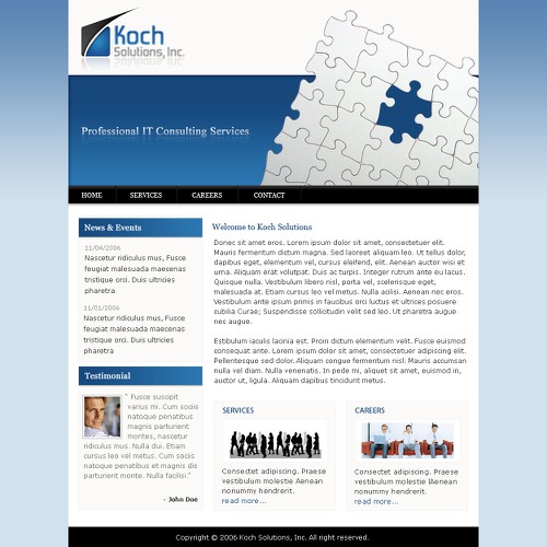 $500.00 Website template (Design only) Design by deadbit