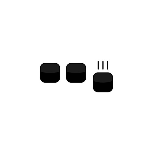 Create a black on white icon/button to represent "3rd button down" Design by koray1396