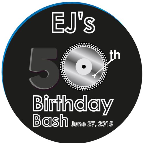 We need a logo for my friend EJ's 50th birthday bash Design by Davissen