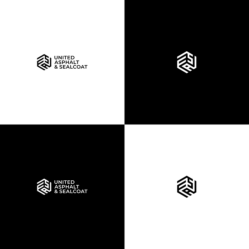 Abstract construction style logo for asphalt sealcoating business Design by idaline!