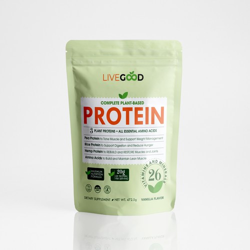 ***GUARANTEED PRIZE*** - LABEL DESIGN for Protein Powder -*****NEW***** Design by Gergana ®