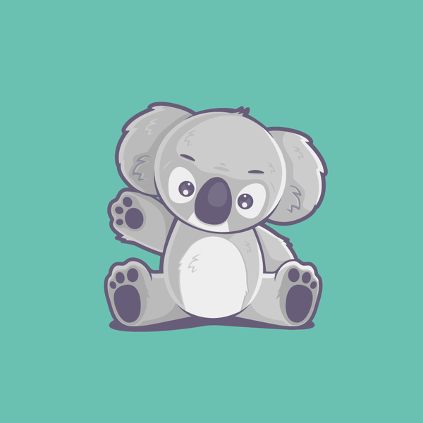 Koala character for children's line of clothing  