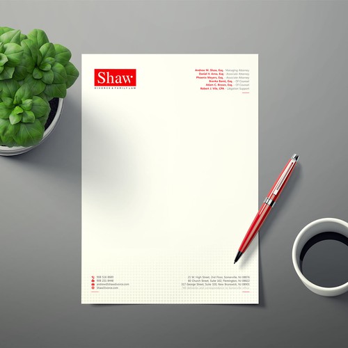 Letterhead for Divorce & Family Law Firm; Modern, Minimalist, Conservative Design Design by Xclusive16