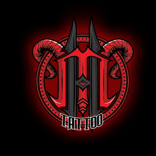 Darkart logo for an up & coming tattoo artist. Design by ekhodgm