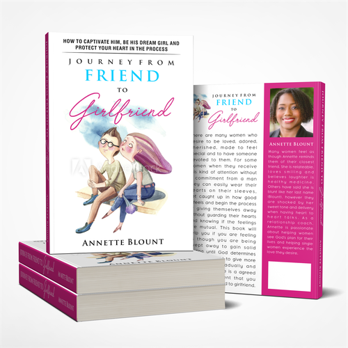 Design a book cover that is fun and playful to help single women experience love beyond friendship Design by FRD_design!