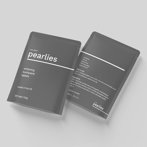 Design an attractive refill pack for a trendy new toothpaste tablet brand Design by farhanubaid