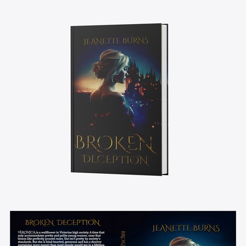 Book cover design for a novel called Broken Deception Design by SamArt❄️