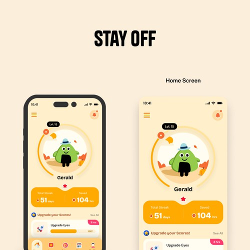 Use our wireframes to create anti doomscrolling app! - GUARANTEED Design by MercClass