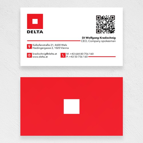 Diseño de DELTA Business Card Relaunch de PNX Graphics