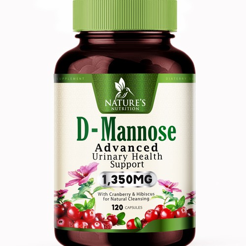 Colorful D-Mannose Design Needed for Nature's Nutrition Design réalisé par agooshe