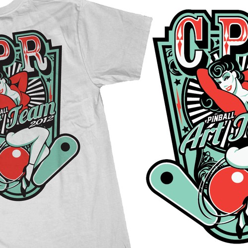 Create the next t-shirt design for Classic Playfield Reproductions Pinball Art Team Design por A.M. Designs