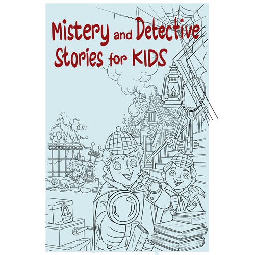 Book cover for "Mystery And Detective Stories For Kids" Design by KARNAD oge