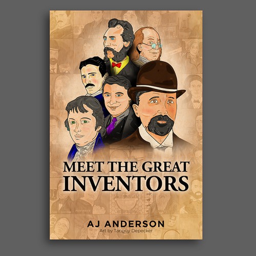 Young Adults Book Cover "Meet The Great Inventors" Design by Mudee