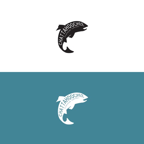 Create a trout logo for a clothing company based in named after