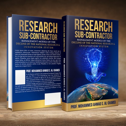 Book Cover Design Suitable for innovation and Research Diseño de studio02