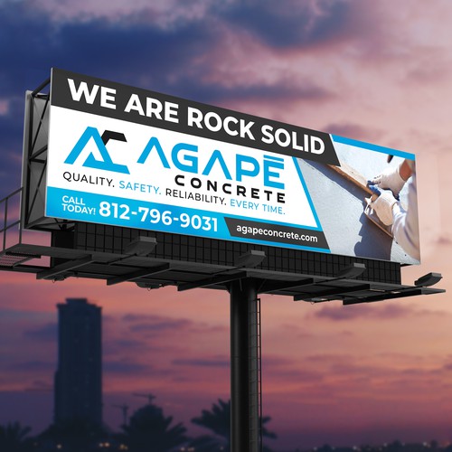 AN AMAZING CONCRETE COMPANY BILLBOARD NEEDED Aprox 14’ tall and 48’ wide Design by SoftSkills