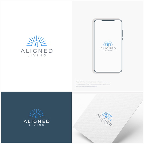 Modern yet simple logo. Think about how to play off of “aligned"- physical, mental, social health alignment Design by PATKIJING!