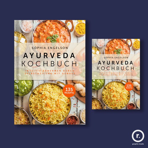 Book-Cover for Ayurveda Cookbook - Cover für Ayurveda Kochbuch Design by R Graphic Studio